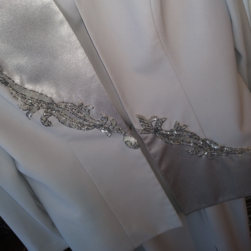2-pc, White, jacket dress